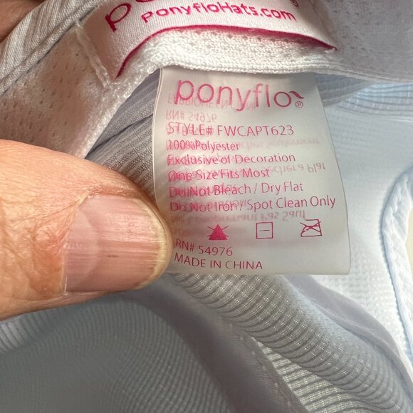 William Murray Golf Women's High Ponytail Tech Hat Powder Blue - Picture 6 of 6